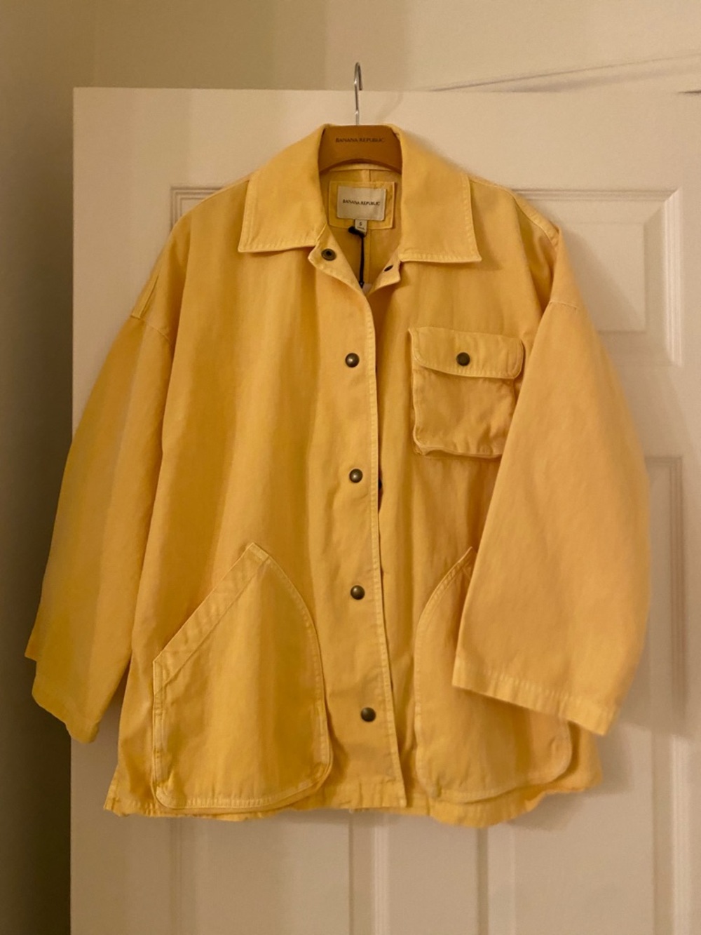 Banana Republic Soft Yellow Button-Front Jacket nwt